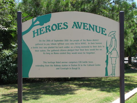 War Memorial And Heroes Avenue, Roma - St Kilda Accommodation 2
