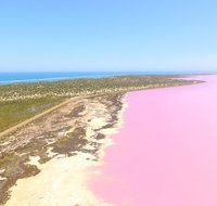 Pink Lake  Abrolhos Islands Scenic Flight - St Kilda Accommodation