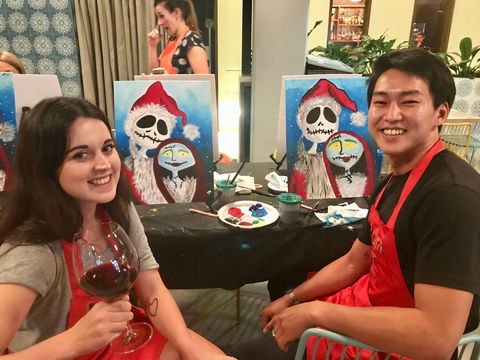 Paint And Sip Class: Christmas In July - St Kilda Accommodation 0