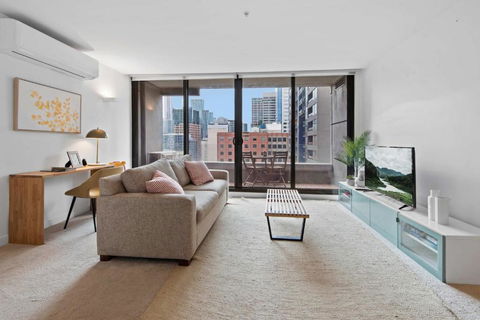 Modern 1-Bed City Apartment With Pool And Gym - St Kilda Accommodation 0